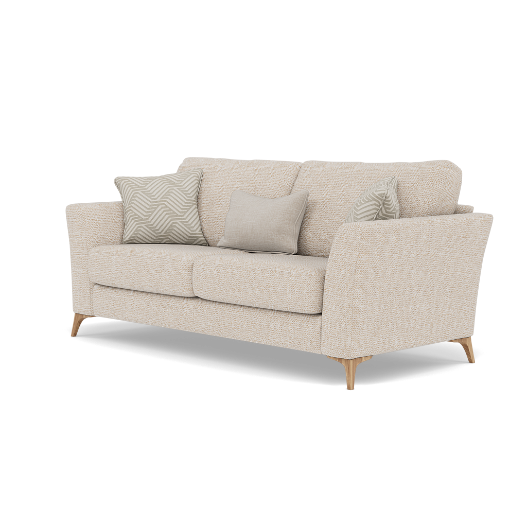 Chilton Small 3 Seater Sofa - 2.5 Seater Sofa Fabric — Light Feet / Barley Linen, gallery image 3