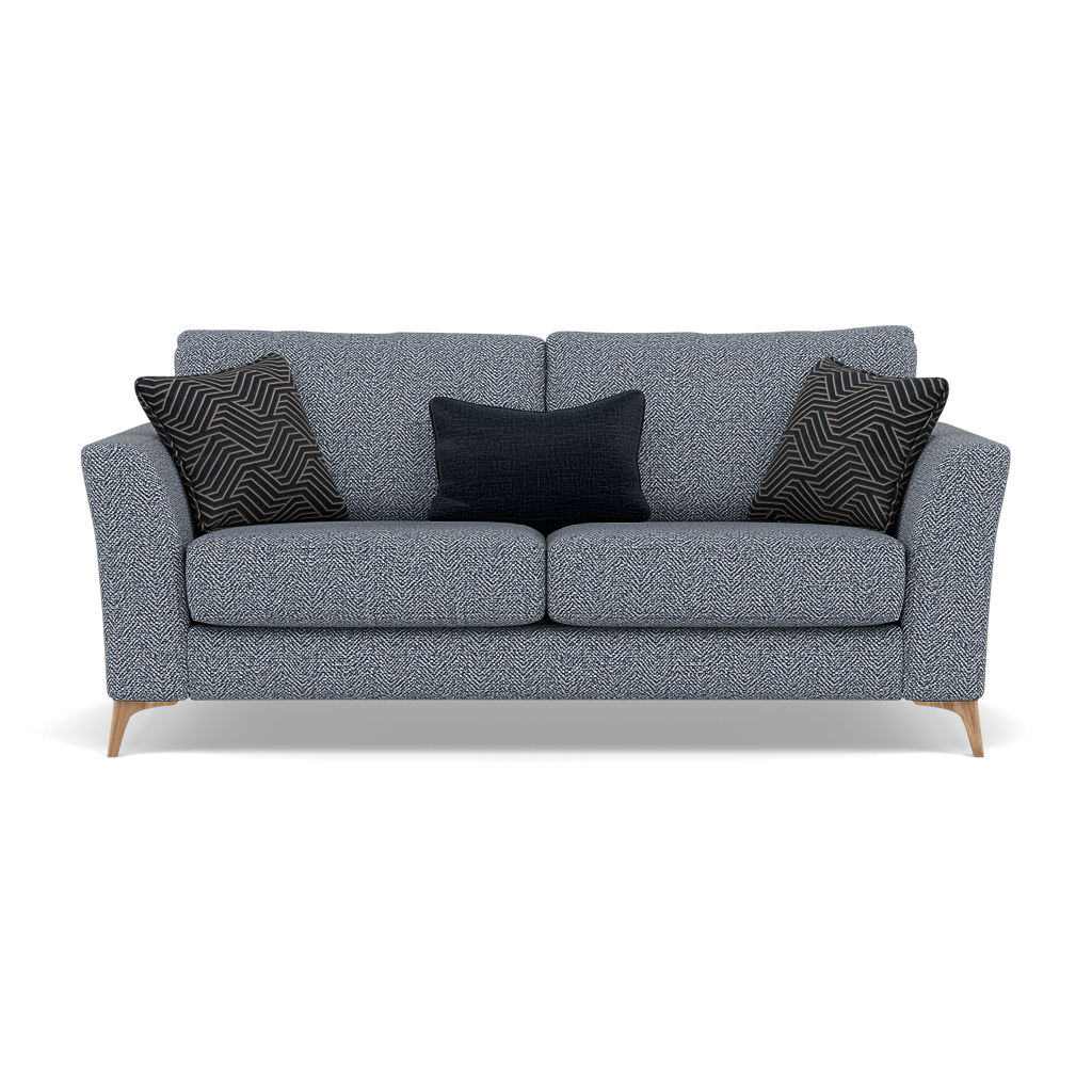 Chilton Small 3 Seater Sofa - 2.5 Seater Sofa Fabric 3 Seater Sofas Sterling Home 9 Light Feet Barley Marine