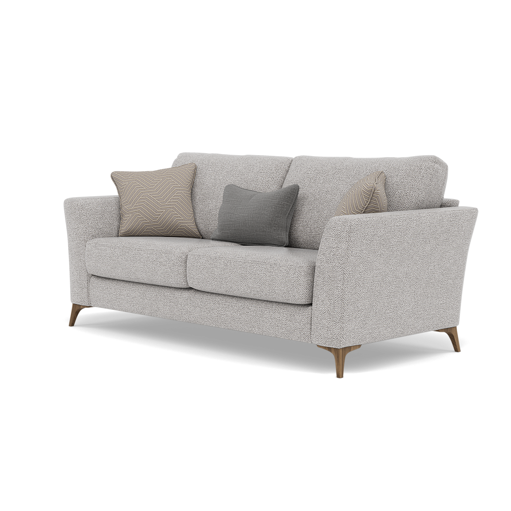 Chilton Small 3 Seater Sofa - 2.5 Seater Sofa Fabric — Smoke Feet / Barley Clay, gallery image 3