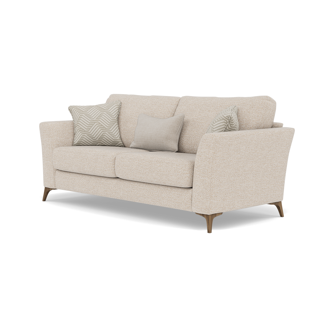 Chilton Small 3 Seater Sofa - 2.5 Seater Sofa Fabric — Smoke Feet / Barley Linen, gallery image 3
