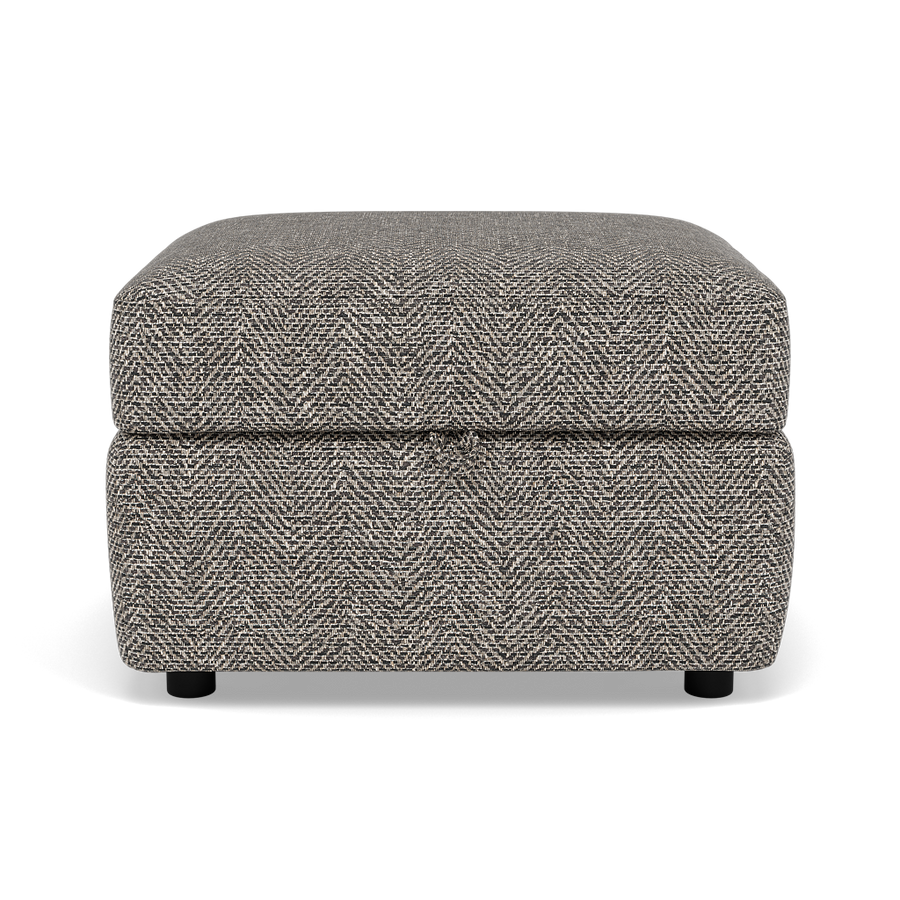 Chilton Storage Footstool - Storage Stool Fabric Footstools Sterling Home Barley Charcoal 1