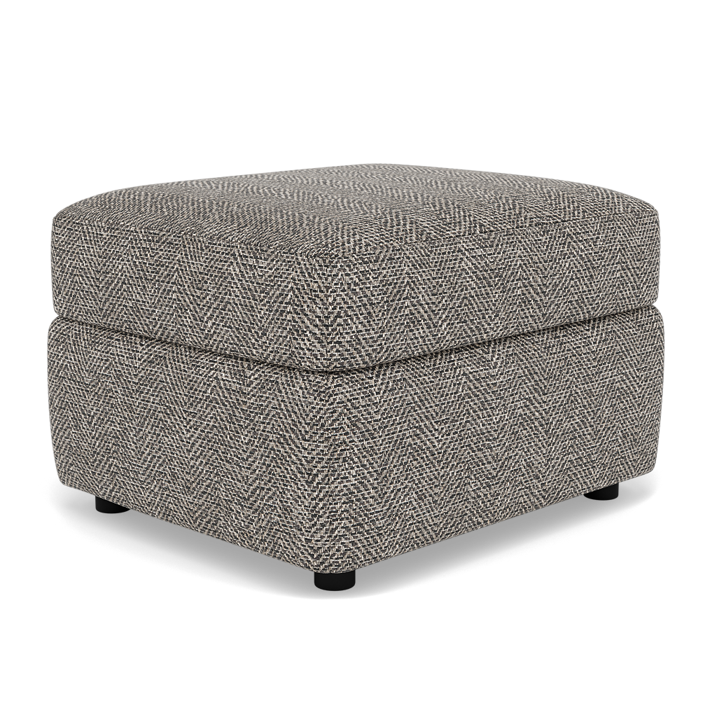 Chilton Storage Footstool - Storage Stool Fabric — Barley Charcoal, gallery image 3