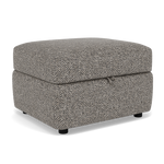 Chilton Storage Footstool - Storage Stool Fabric — Barley Charcoal, gallery image 1