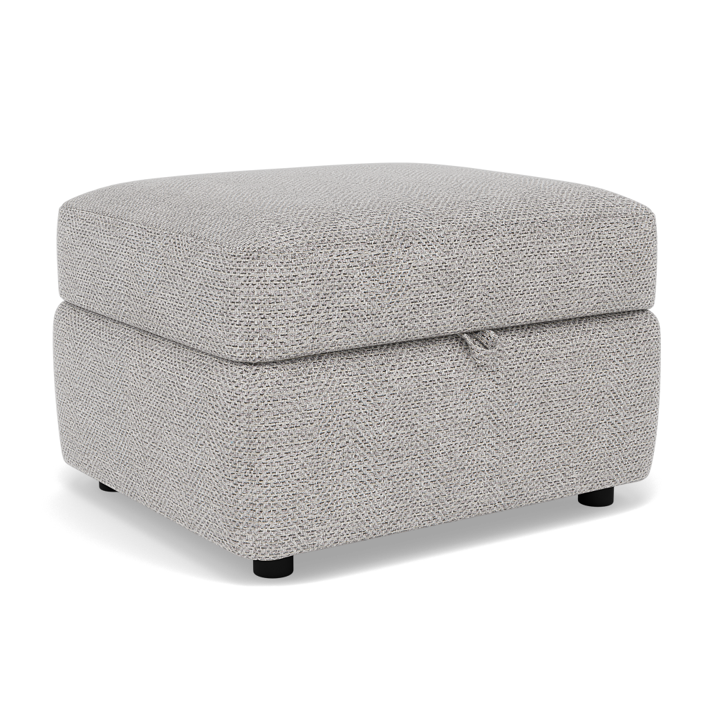 Chilton Storage Footstool - Storage Stool Fabric — Barley Clay, gallery image 1