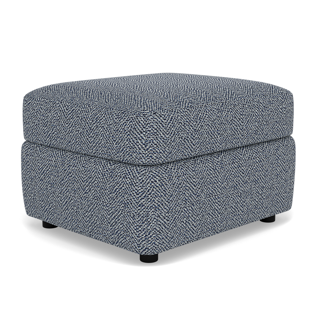 Chilton Storage Footstool - Storage Stool Fabric — Barley Marine, gallery image 3