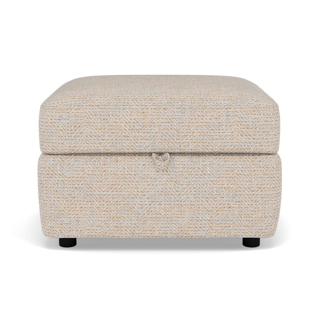 Chilton Storage Footstool - Storage Stool Fabric Footstools Sterling Home 1 Barley Linen