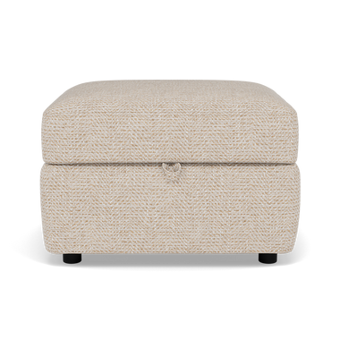 Chilton Storage Footstool - Storage Stool Fabric Footstools Sterling Home 1 Barley Linen
