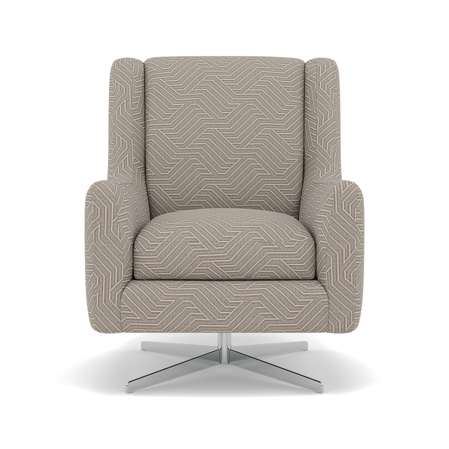 Chilton Swivel Armchair - Swivel Accent Chair Accent Fabric Sterling Home Capri Ash 1