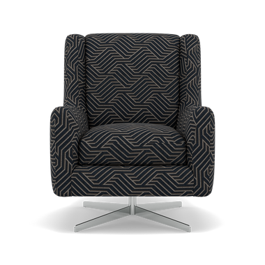 Chilton Swivel Armchair - Swivel Chair Accent Fabric Sterling Home 4 Capri Obsidin