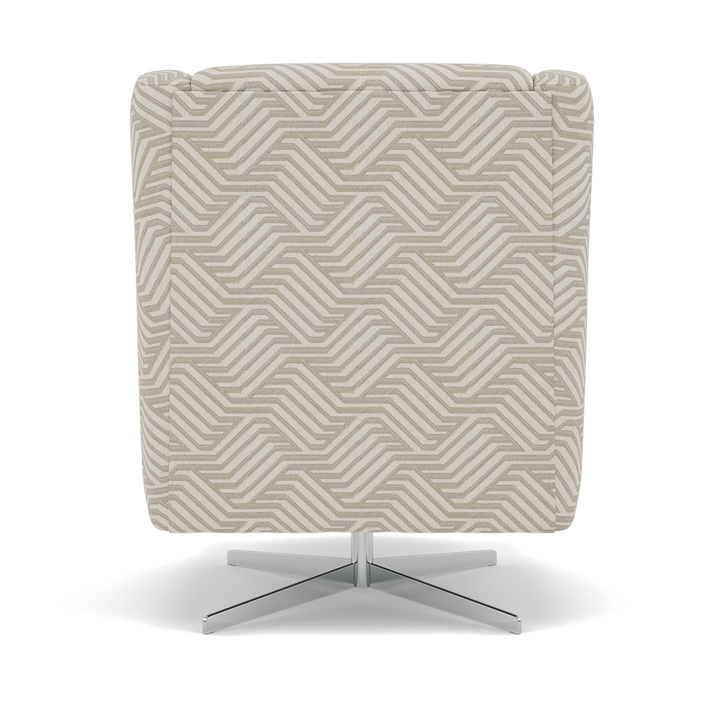 Chilton Swivel Armchair - Swivel Accent Chair Accent Fabric — Capri Oyster, gallery image 2