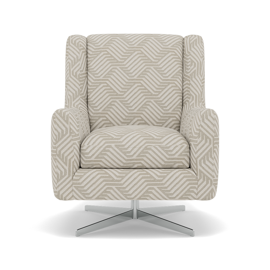 Chilton Swivel Armchair - Swivel Accent Chair Accent Fabric Sterling Home Capri Oyster 2