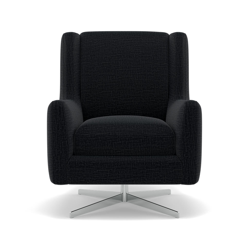 Chilton Swivel Armchair - Swivel Chair Fabric Armchairs Sterling Home 3 Kobe Charcoal