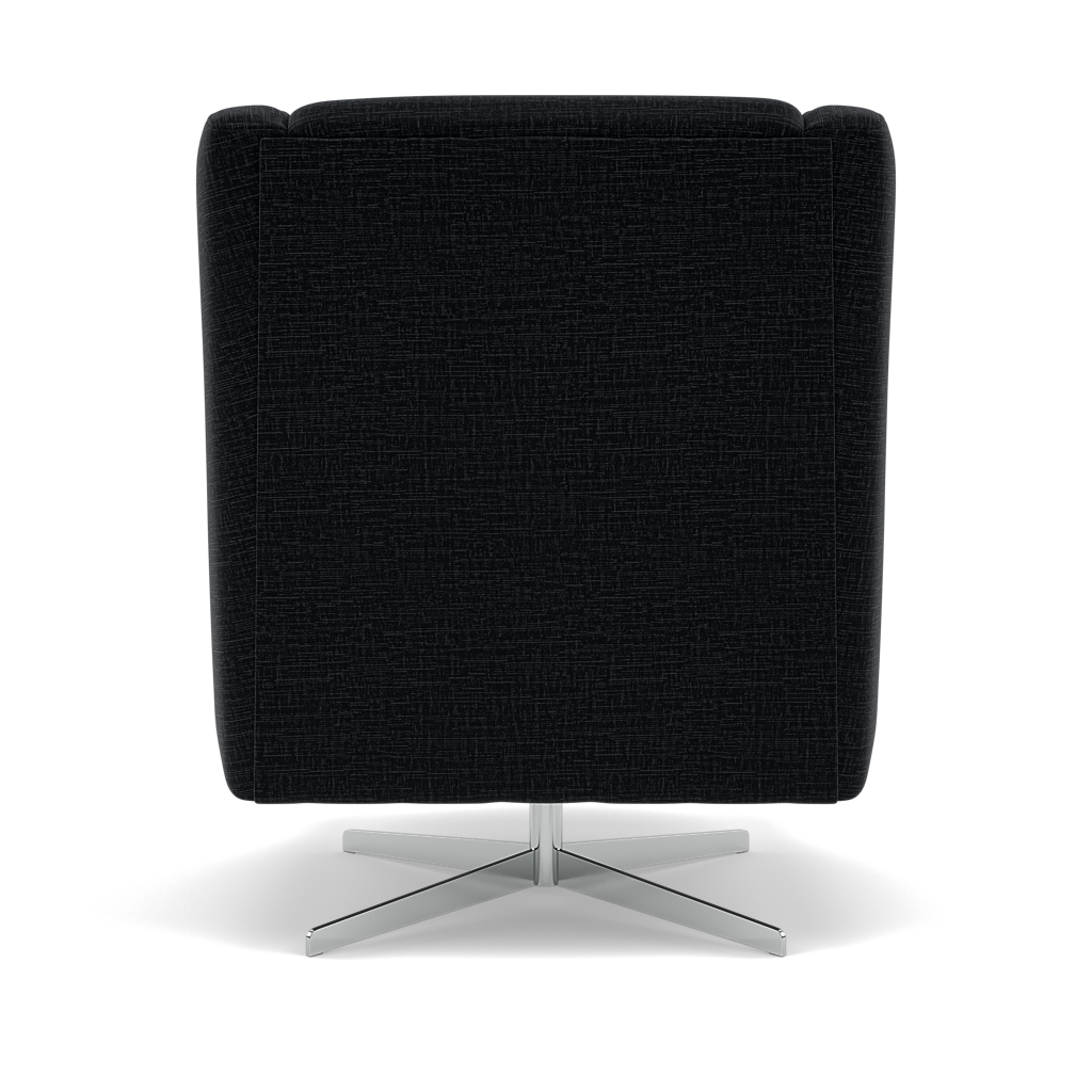 Chilton Swivel Armchair - Swivel Chair Fabric — Kobe Charcoal, gallery image 2