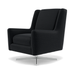 Chilton Swivel Armchair - Swivel Chair Fabric — Kobe Charcoal, gallery image 3