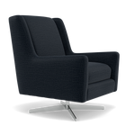 Chilton Swivel Armchair - Swivel Chair Fabric — Kobe Ink, gallery image 1