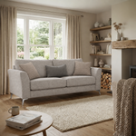 Chilton 2 Seater Sofa - 2 Seater Sofa Fabric — Chrome Feet / Barley Clay, gallery image 4