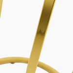 Circo Side Table - Round End Table Black & Gold Ceramic Top/Gold Powder Coat Legs Tables Sterling Home 5