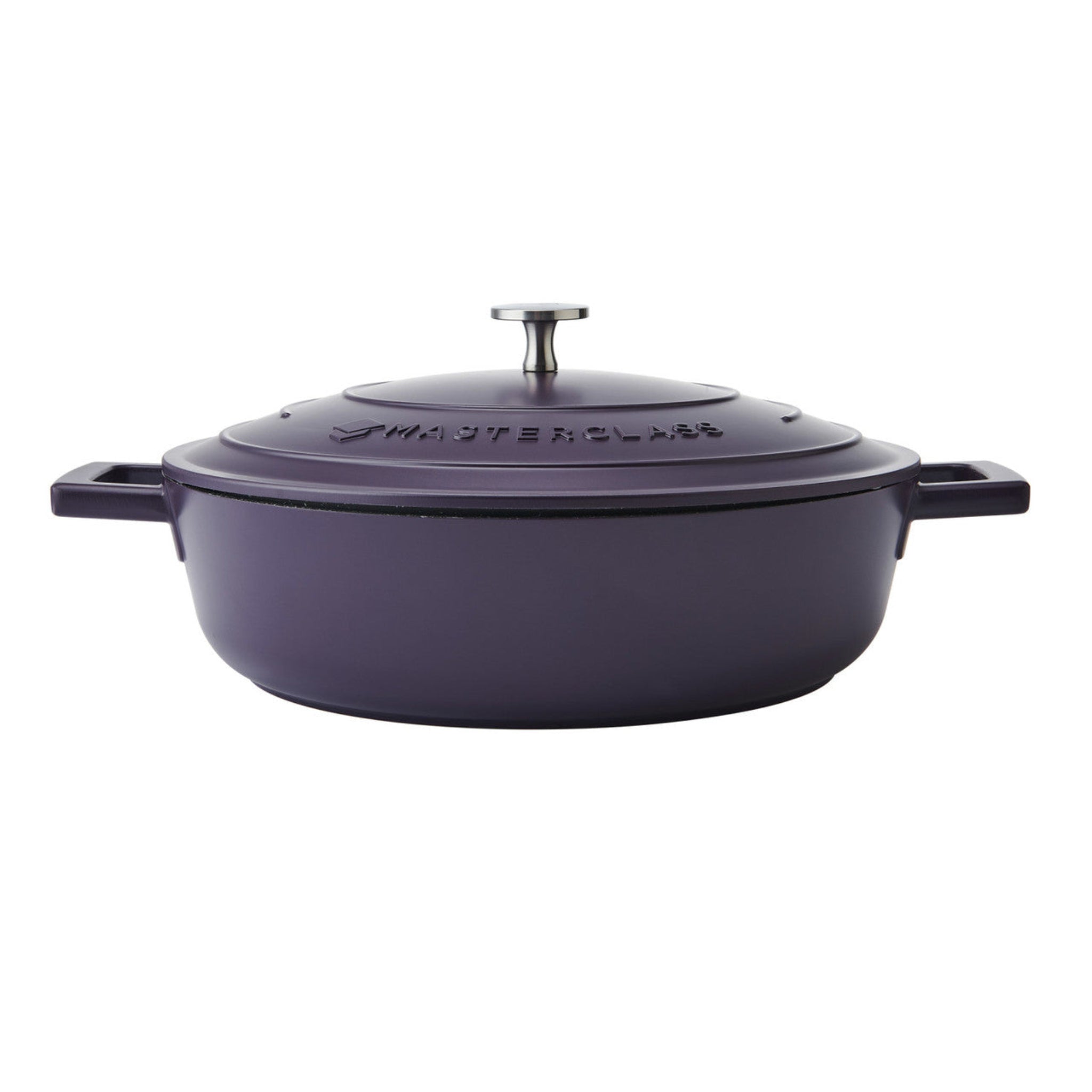 MasterClass Purple Cast Aluminium Shallow Casserole Dish - MC Cast Alu Shallow Casserole Dish 4L Purple Sterling Home 1