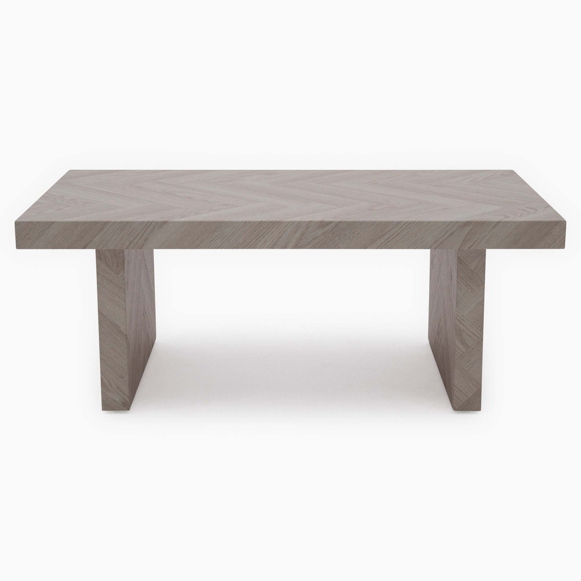 Coastal Coffee Table - Coffee Table Herringbone Light Finish on MDF Tables Sterling Home 3