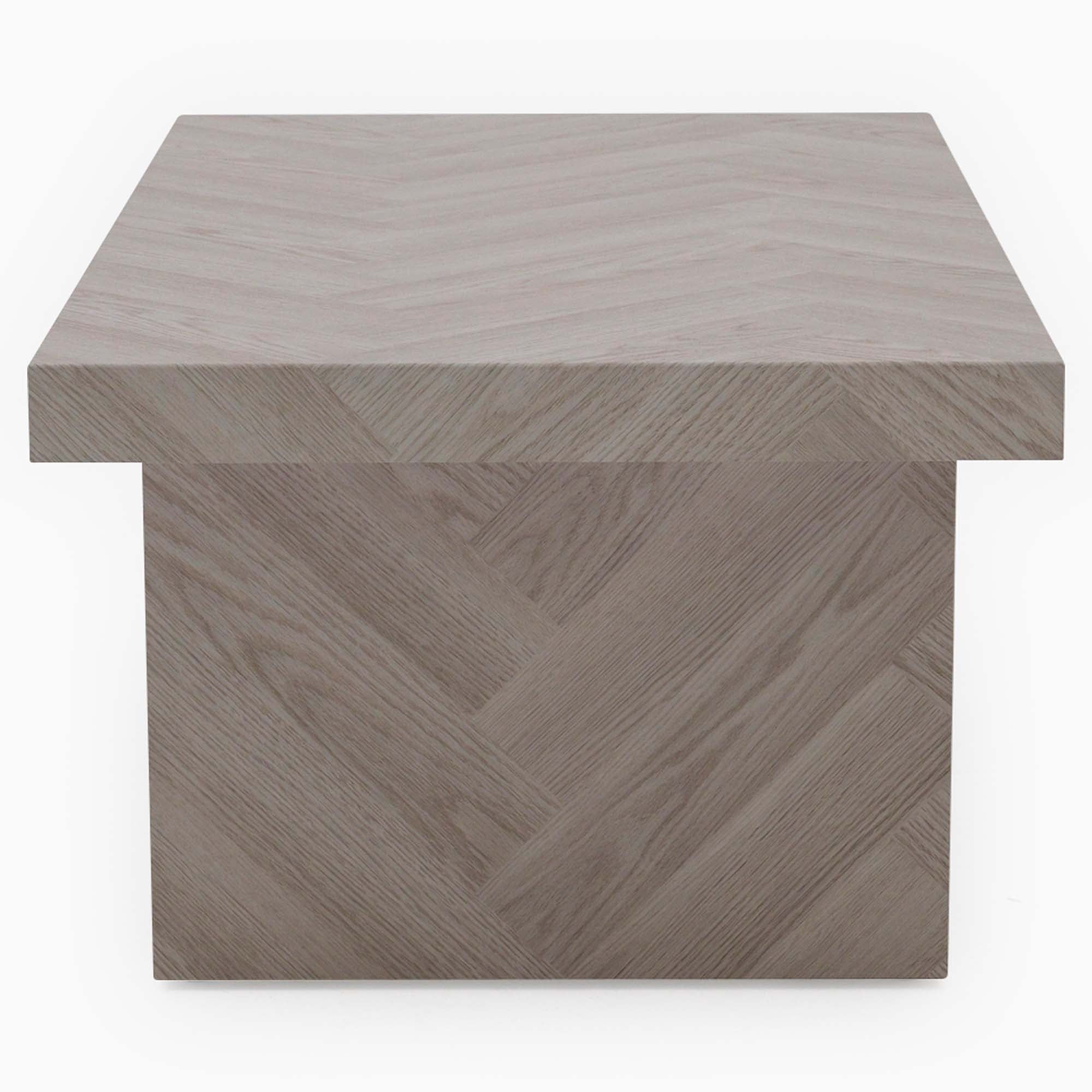 Coastal Coffee Table - Coffee Table Herringbone Light Finish on MDF Tables Sterling Home 4
