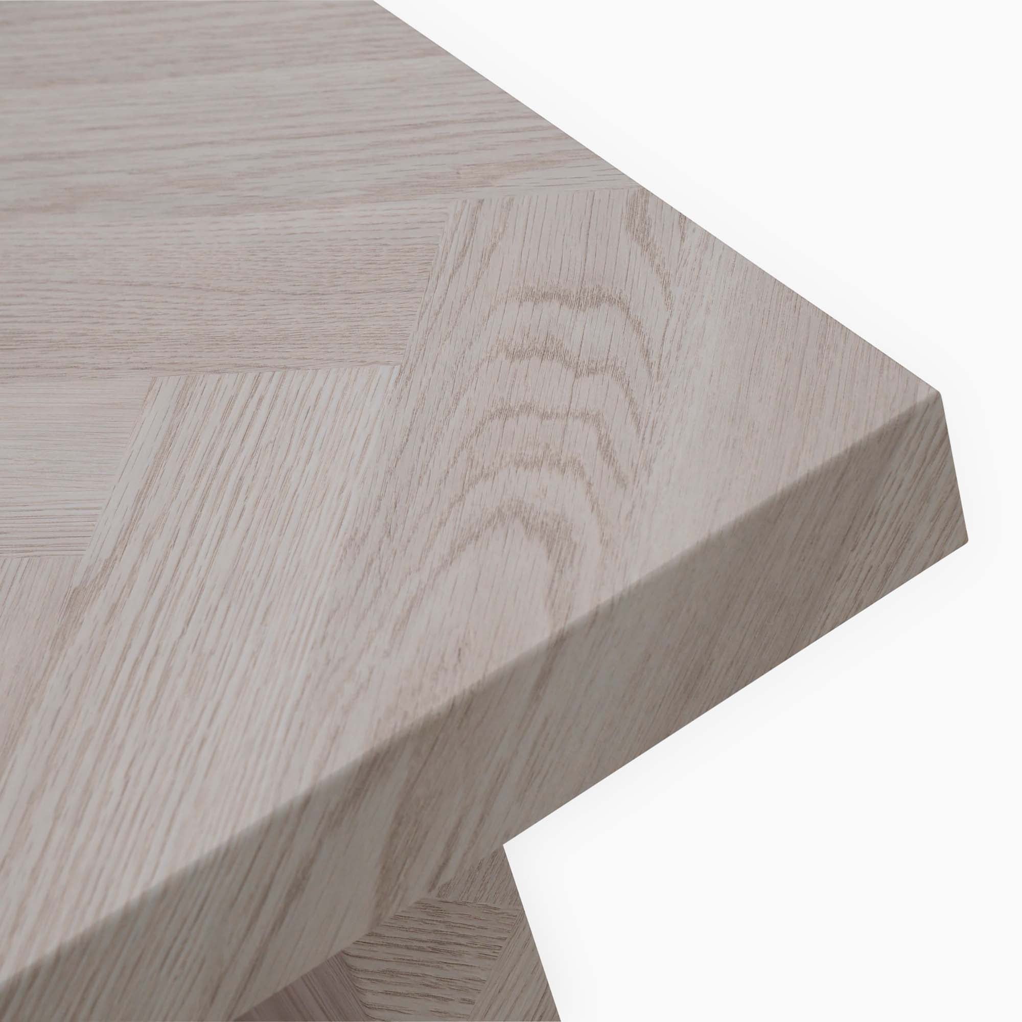 Coastal Coffee Table - Coffee Table Herringbone Light Finish on MDF Tables Sterling Home 6