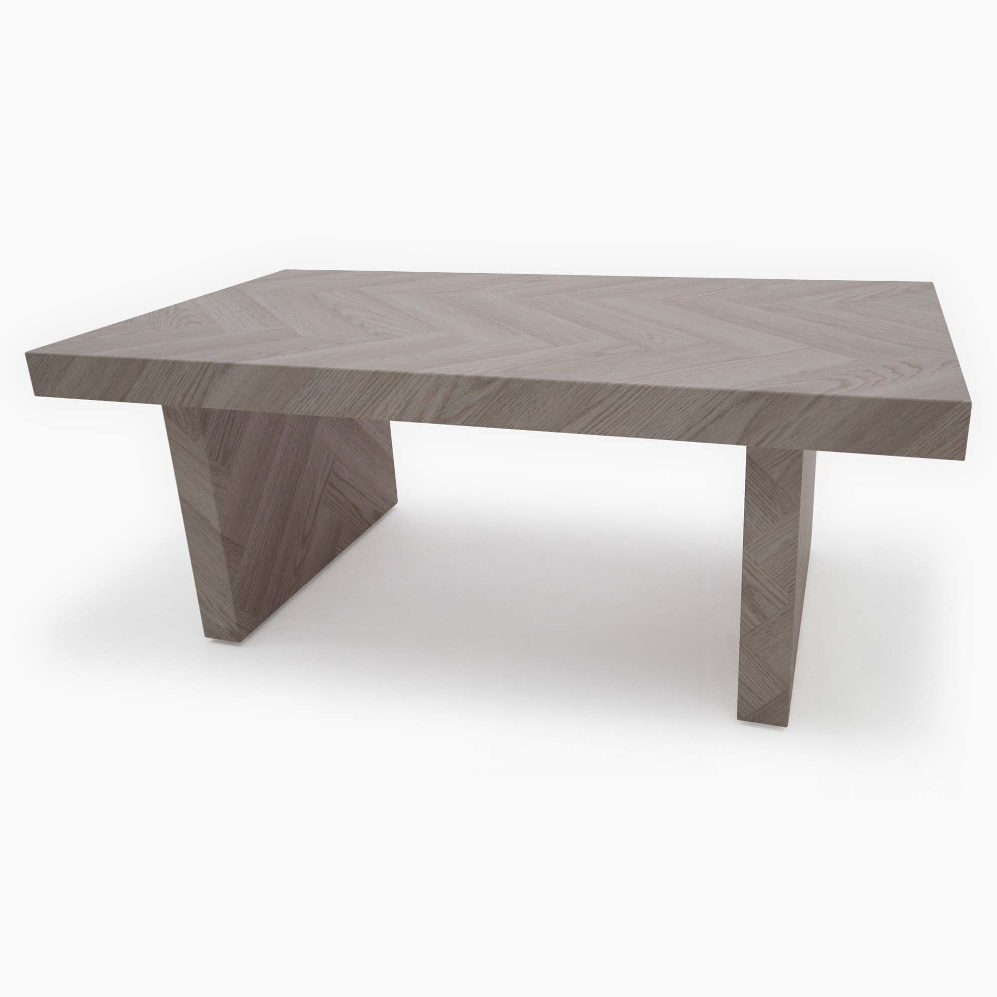 Coastal Coffee Table - Coffee Table Herringbone Light Finish on MDF Tables Sterling Home 7