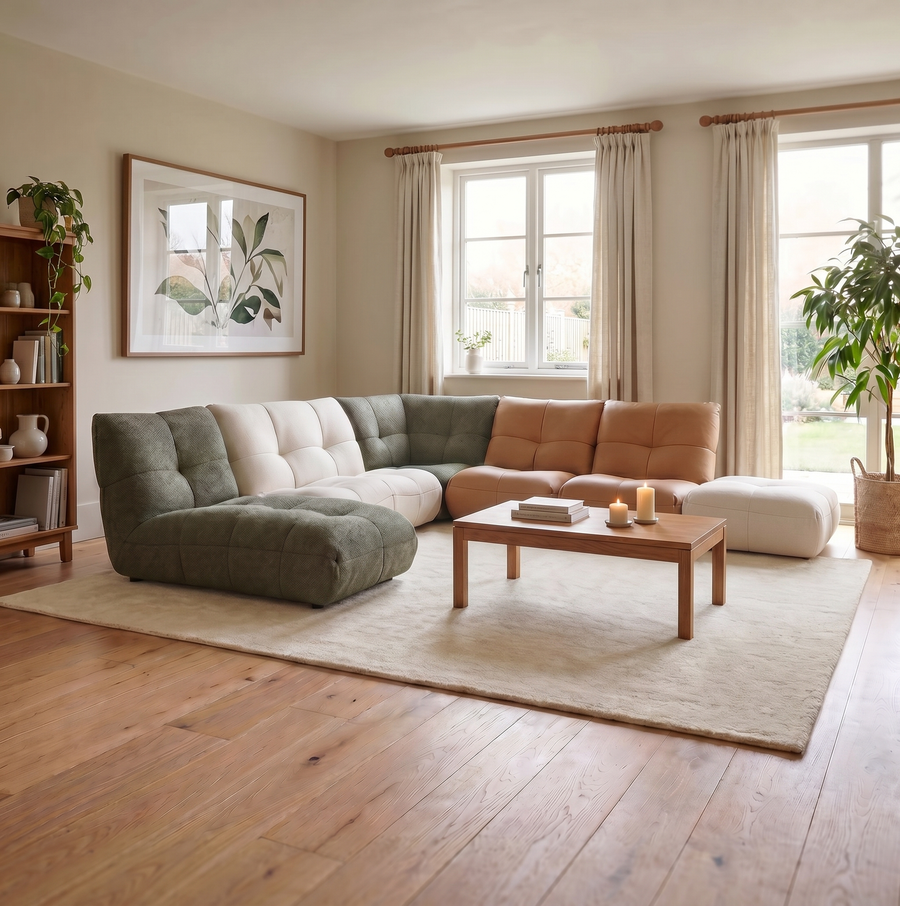 Comet Corner Sofa - Combination 1 - Corner Sofa Group Cat 20S + Fabric