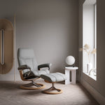 Stressless Consul Small Signature Base Recliner Chair with Footstool - Chair + Stool Signature Base Batick Armchairs Sterling Home 2