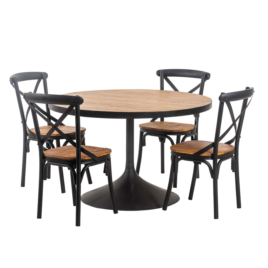 Coralia Round Dining Table - Round Dining Table Reclaimed Solid Wood Tables Sterling Home 2