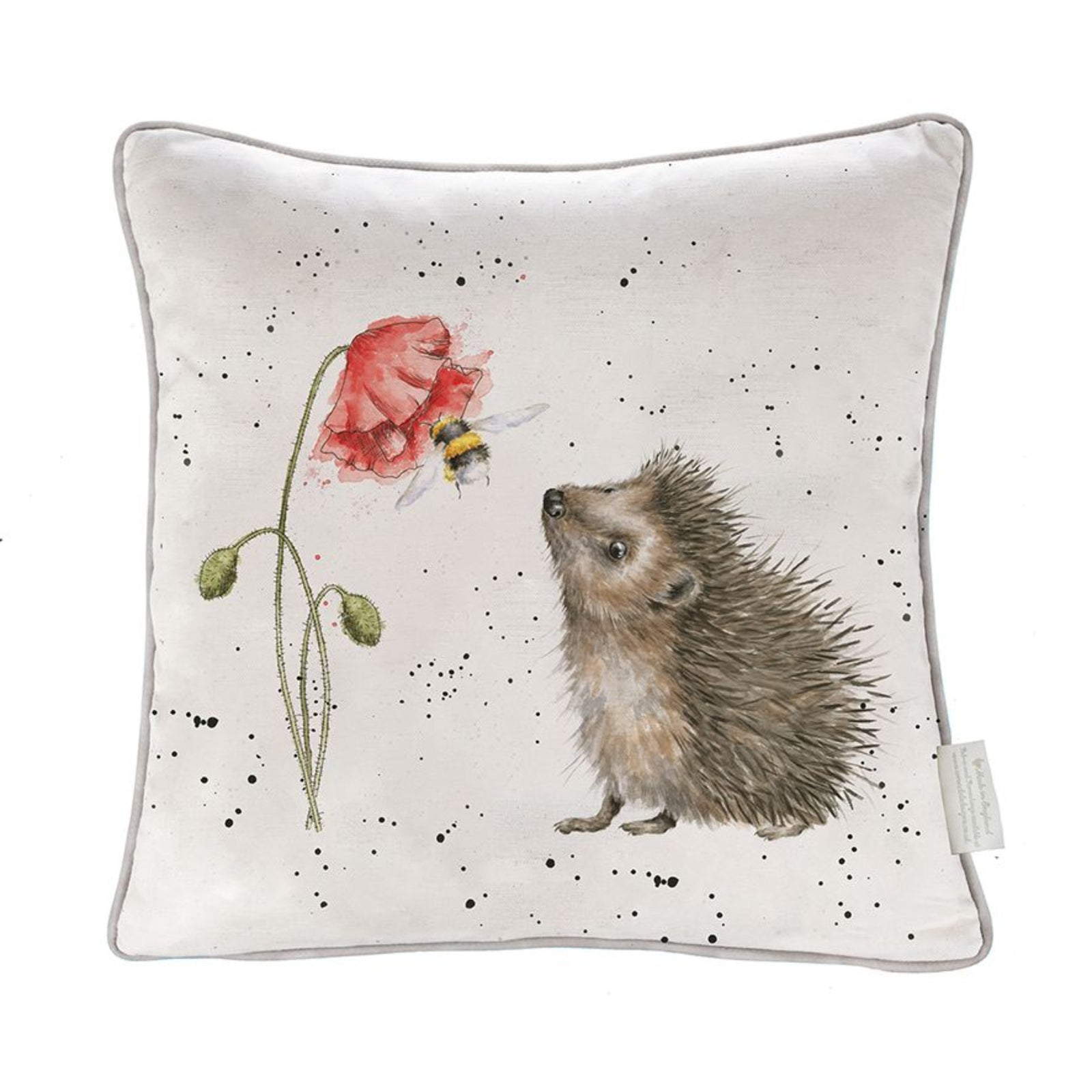 Wrendale Awaking Hedgehog Square Cushion - Awakening Hedgehog Square Cushion 40CM Sterling Home 2