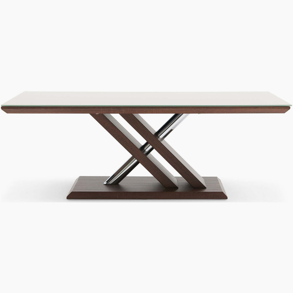 Cuba Coffee Table - Coffee Table Dark Wood / Chrome Leg Sterling Home 1