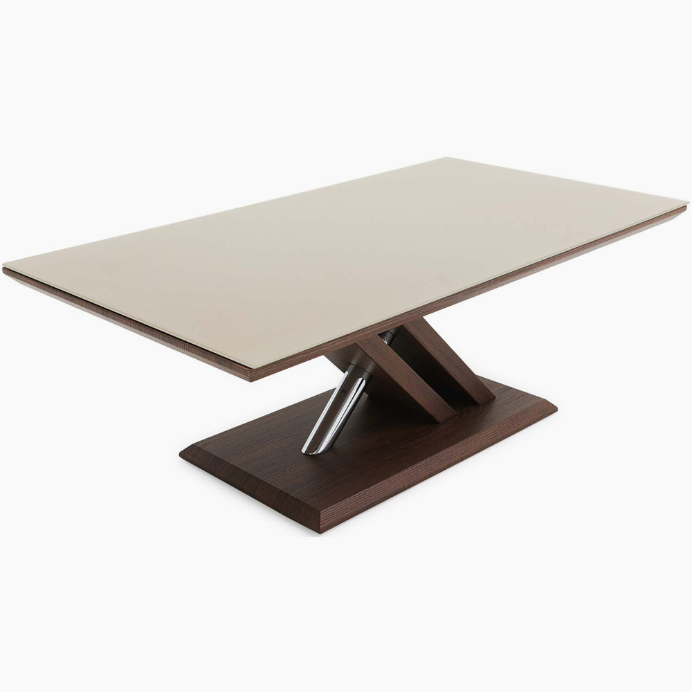 Cuba Coffee Table - Coffee Table Dark Wood / Chrome Leg Sterling Home 3