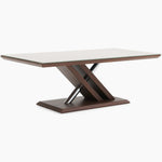 Cuba Coffee Table - Coffee Table Dark Wood / Chrome Leg Sterling Home 2
