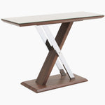 Cuba Console Table - Sofa Table Dark Wood / Chrome Leg