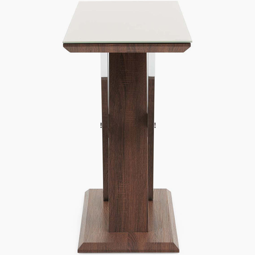 Cuba Console Table - Sofa Table Dark Wood / Chrome Leg