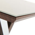 Cuba End Table - End Table Dark Wood / Chrome Leg