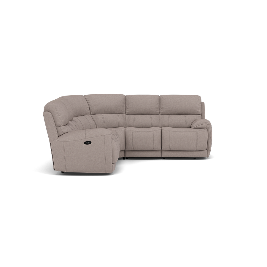 Curve Corner Recliner Sofa - Combination 3 2 Corner 2 with 2 Power Recliners Fabric Sofas Sterling Home BFA-BLJ-22 DOVE GREY 1