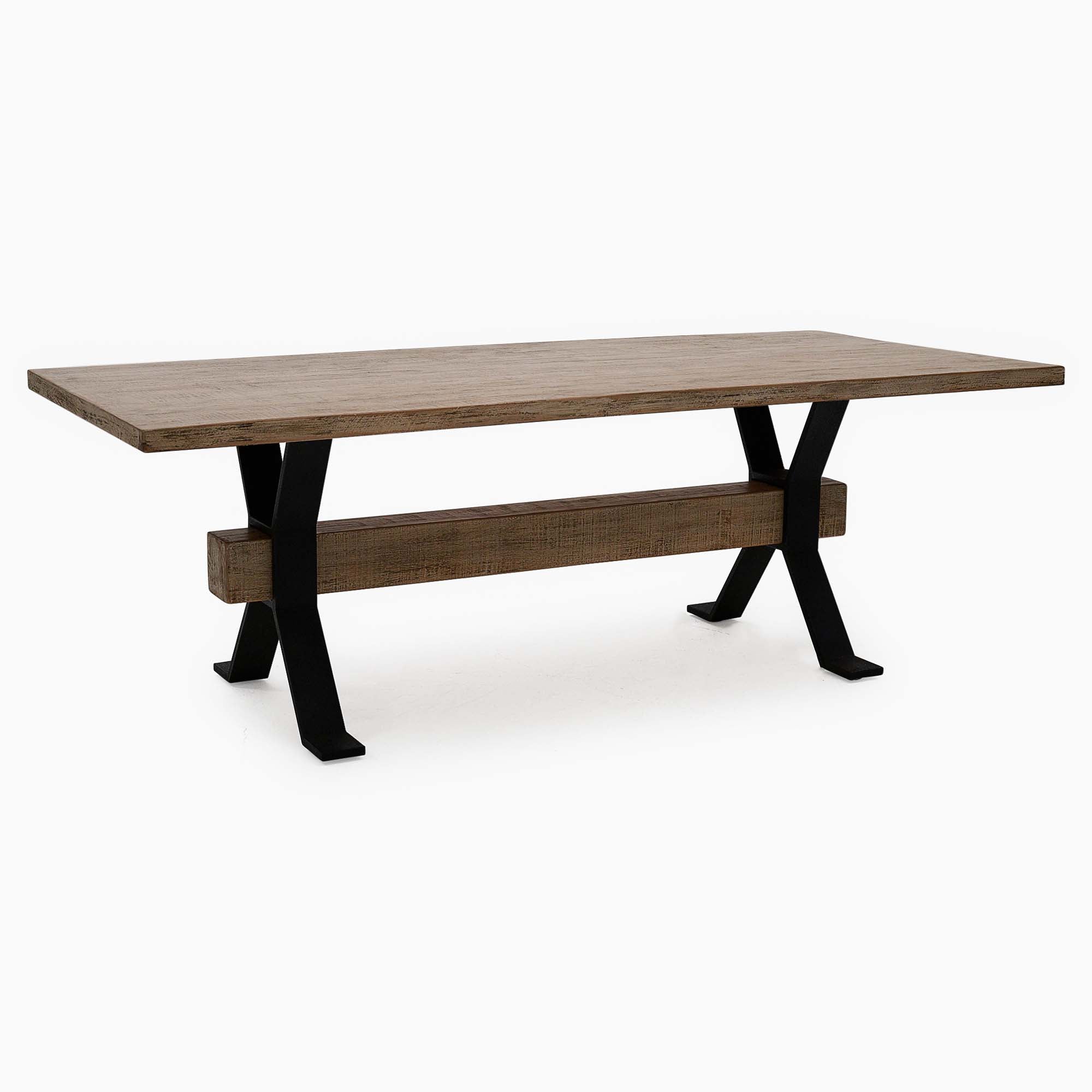 Dakota Dining Table - Medium Dining Table Reclaimed Solid Wood - 200cm Sterling Home 1