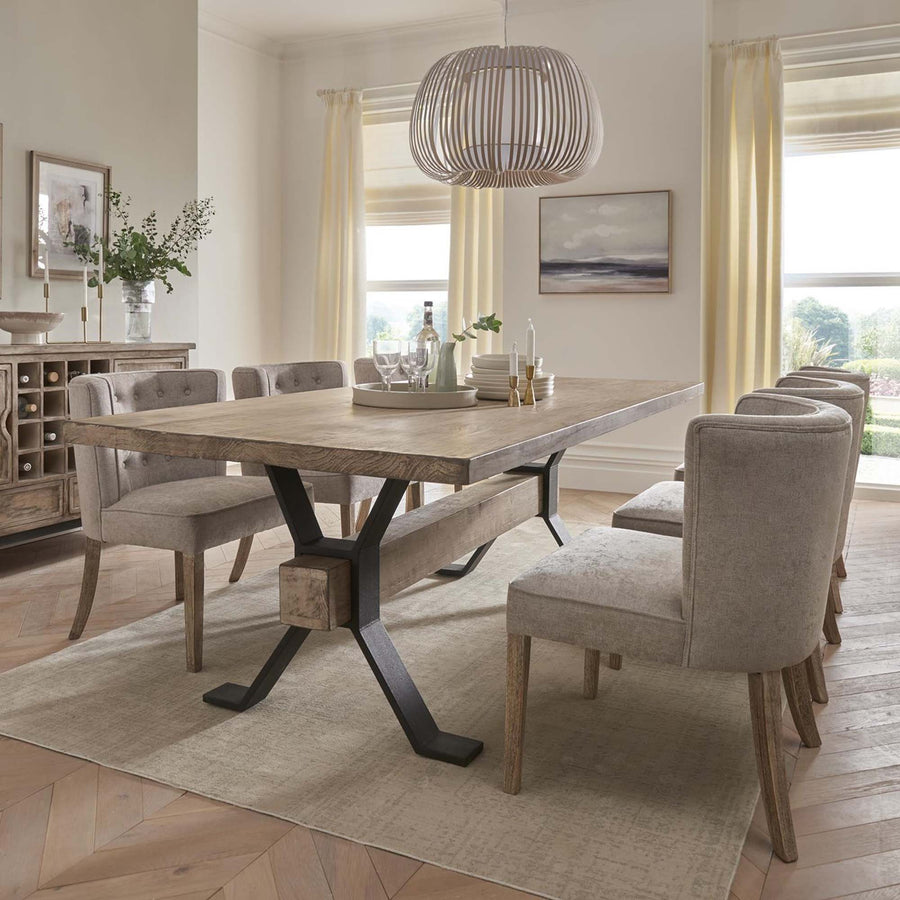 Dakota Large Dining Table & 4 Dining Chairs Set Tables Sterling Home 1