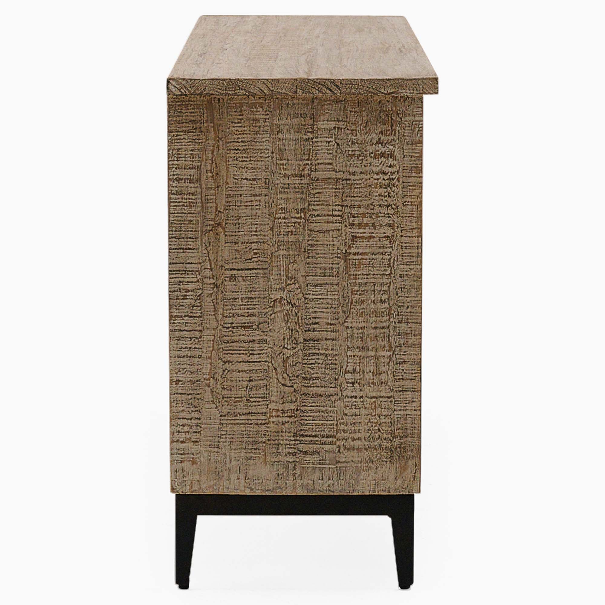 Dakota Sideboard with Wine Rack - Sideboard with Wine Rack Reclaimed Solid Wood Storage Sterling Home 4