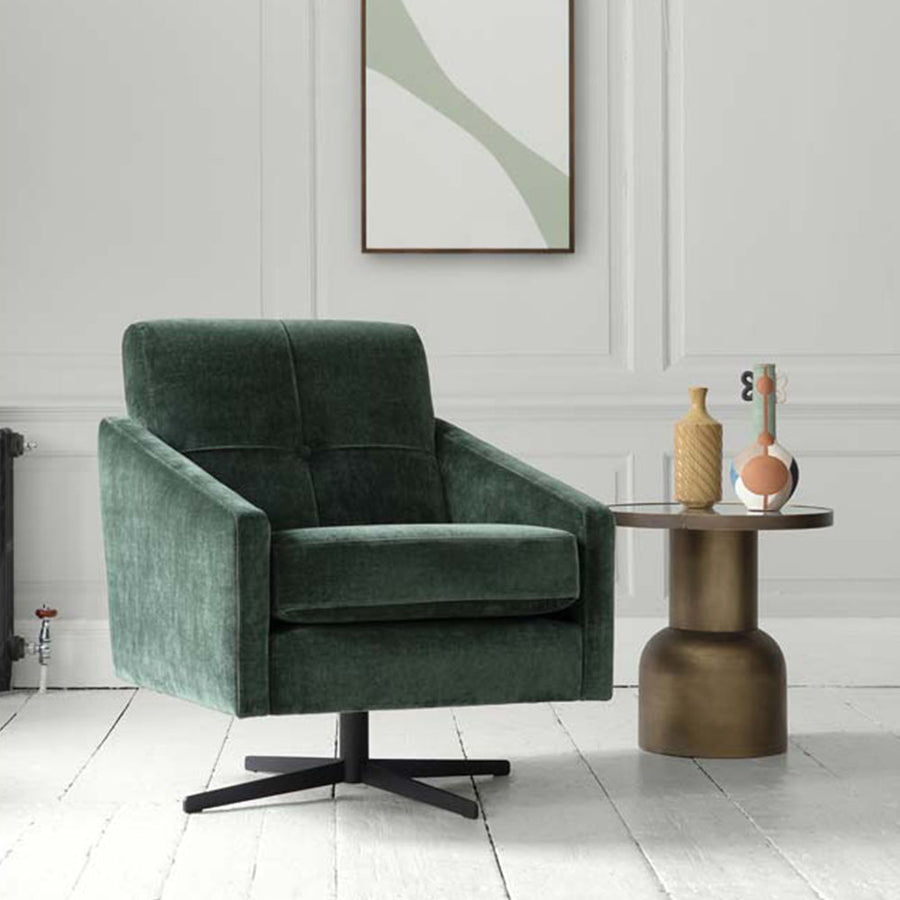 Deco Swivel Armchair - Accent Swivel Chair Band 2 Armchairs Sterling Home 2