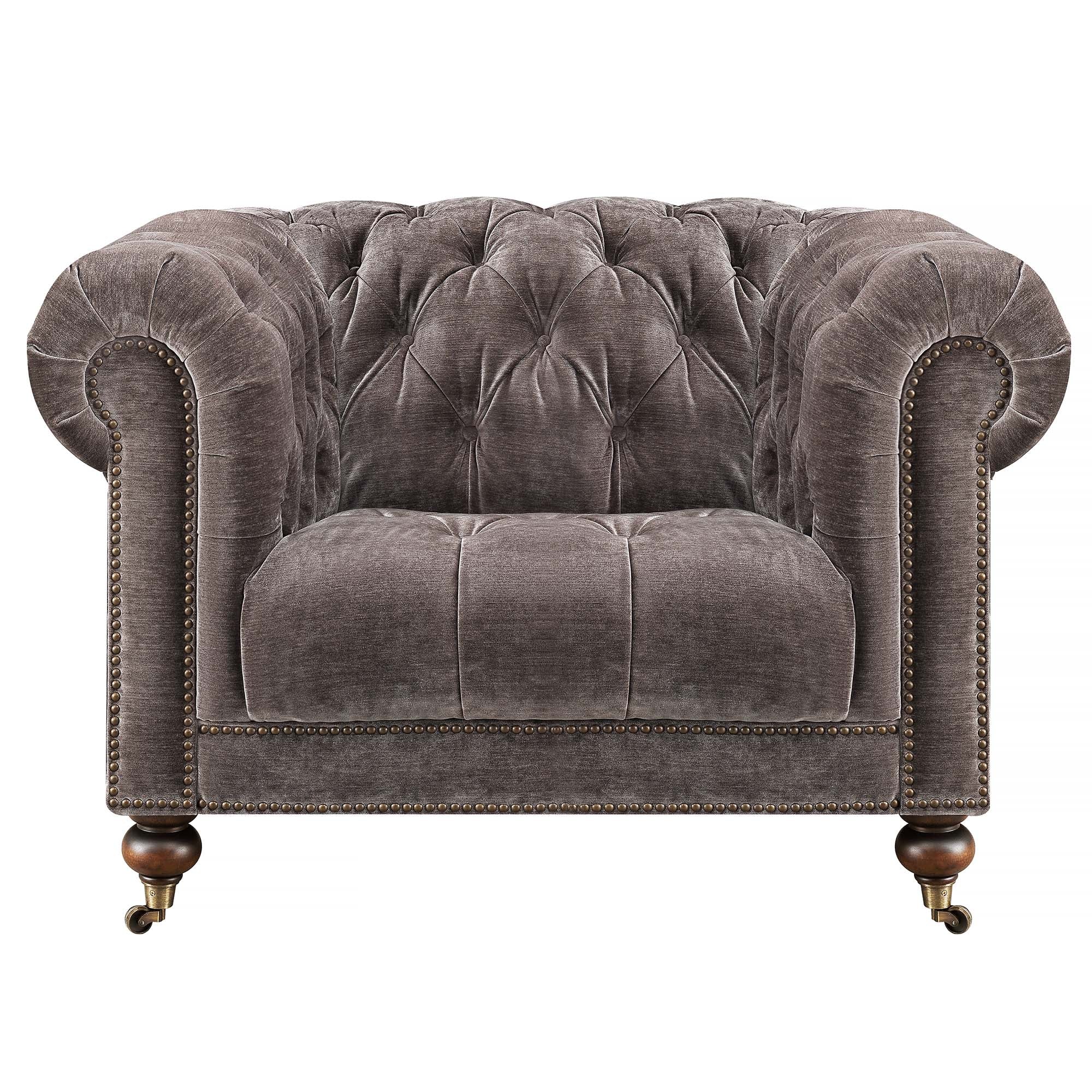 Delphine Armchair - Armchair Voyager Leather Sterling Home 1