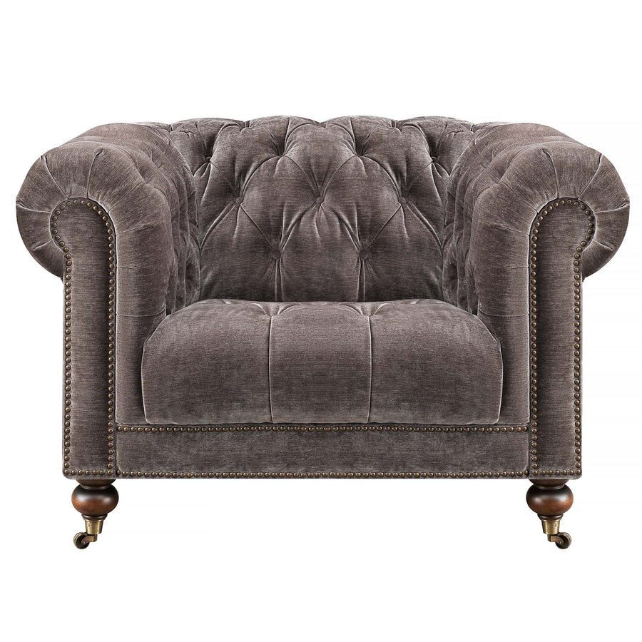 Delphine Armchair - Armchair Voyager Leather Sterling Home 1