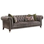 Delphine 4 Seater Sofa - 4 Seater Sofa Voyager Leather Sterling Home 3