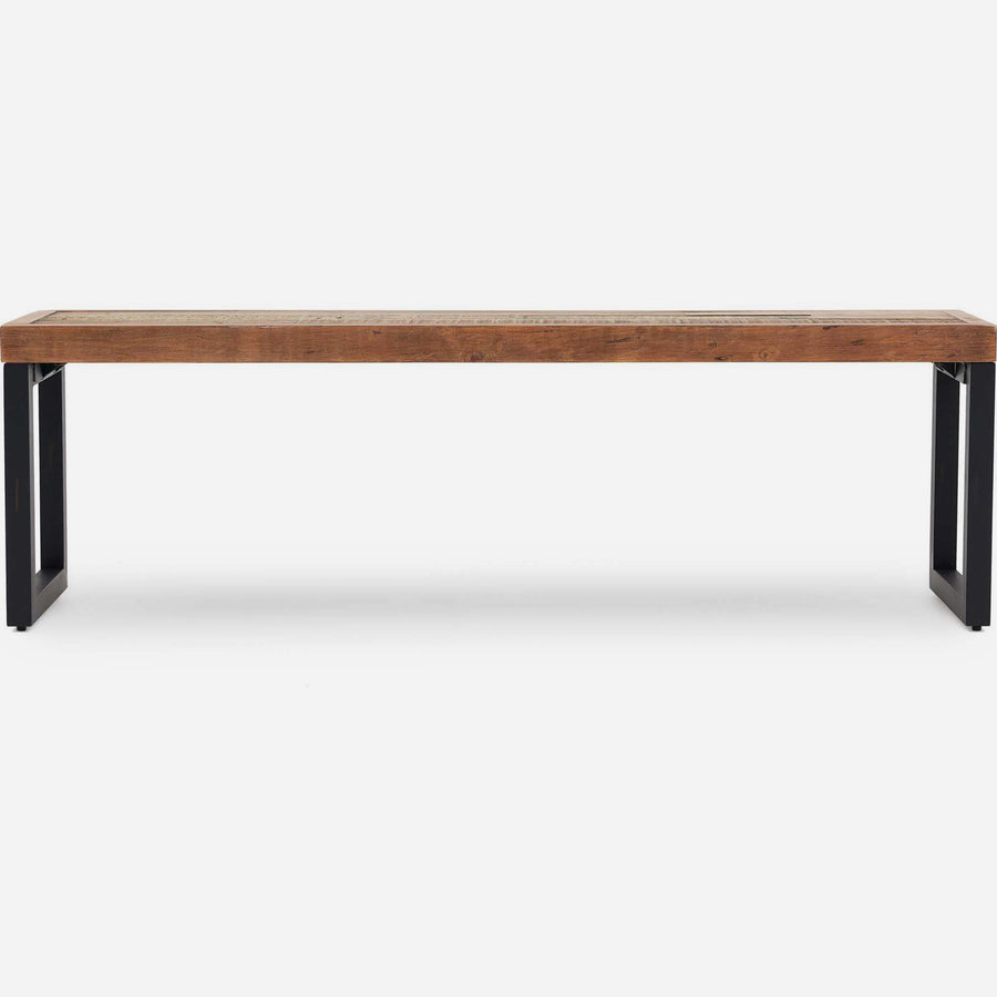 Detroit Bench - 155cm Bench Oaklands & Rustic Natural Finish Chairs Sterling Home 1