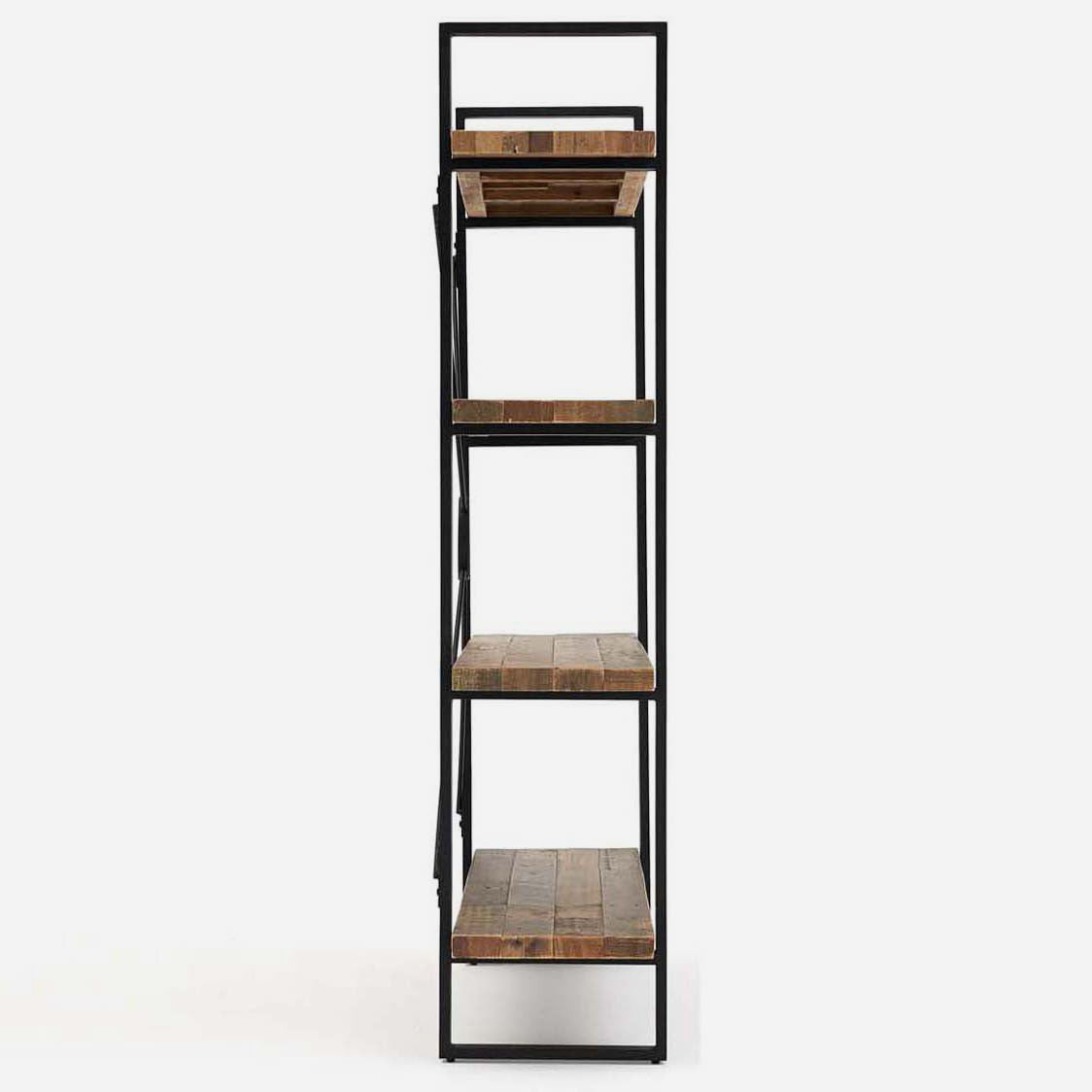 Detroit Tall Bookcase - Tall Bookcase Oaklands & Rustic Natural Finish Storage Sterling Home 6