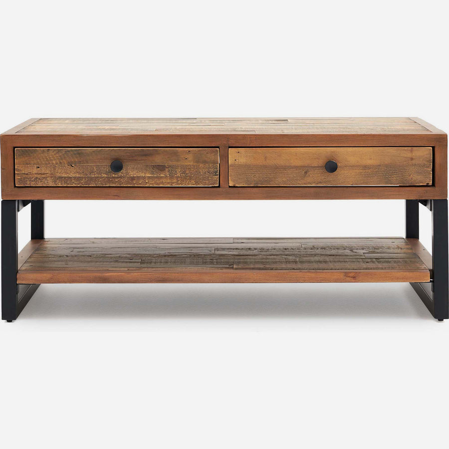 Detroit Coffee Table - Coffee Table Oaklands & Rustic Natural Finish Tables Sterling Home 1