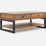 Detroit Coffee Table - Coffee Table Oaklands & Rustic Natural Finish Tables Sterling Home 4