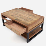 Detroit Coffee Table - Coffee Table Oaklands & Rustic Natural Finish Tables Sterling Home 6