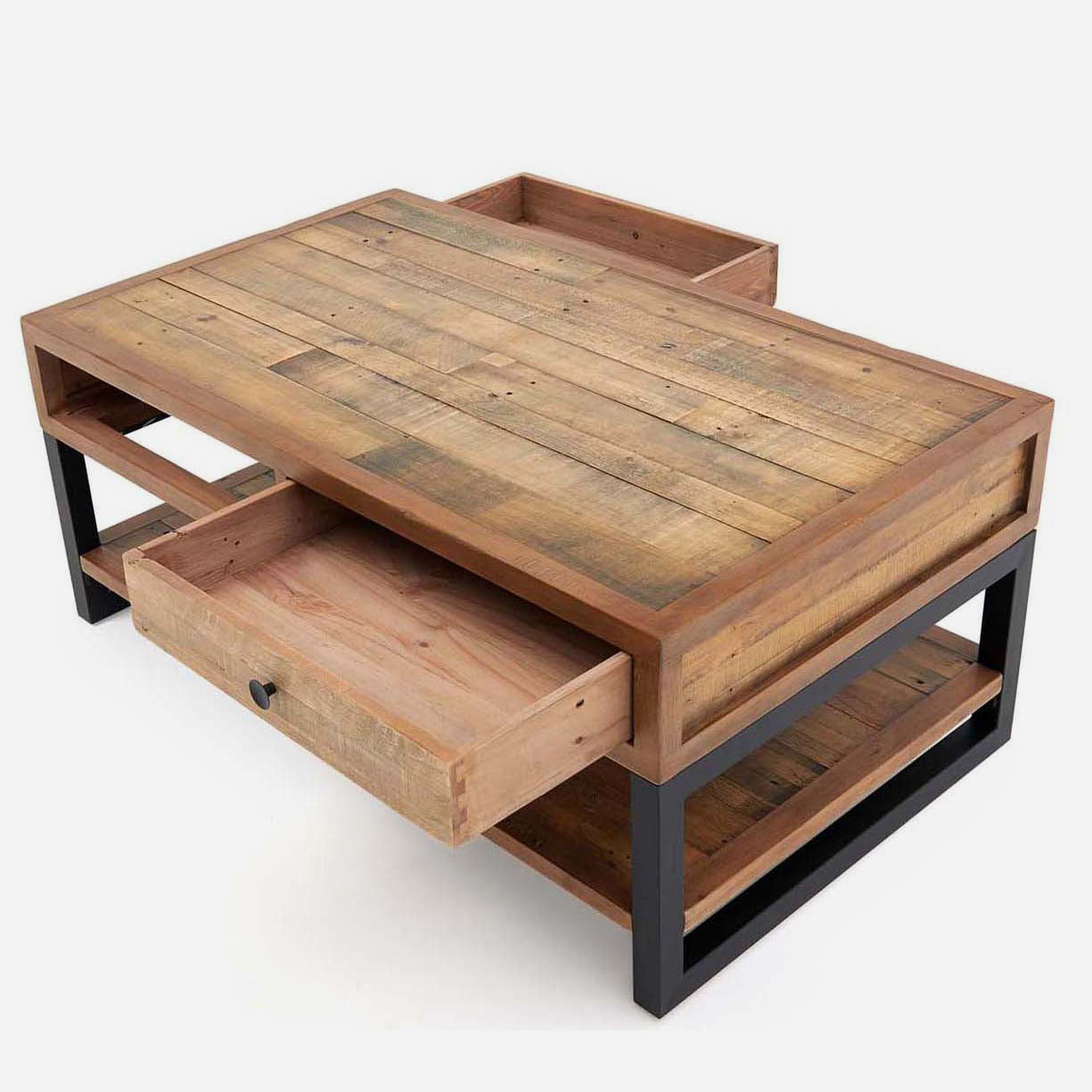 Detroit Coffee Table - Coffee Table Oaklands & Rustic Natural Finish Coffee Tables Sterling Home 6